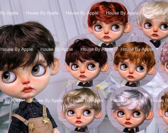 Blythe Doll Wig Short Hair Imitation Mohair Wig Doll Wig 9-10inch Pullip wig Boyish Boy qbaby wig