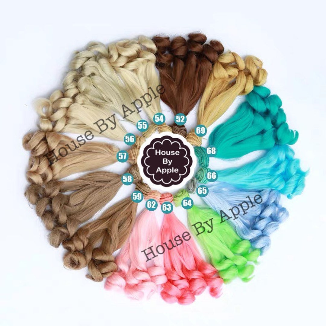 Doll Hair Spiral Curls Wefts for Bjd/sd/yosd/barbie/monster High/blythe/16/latiyellow Doll