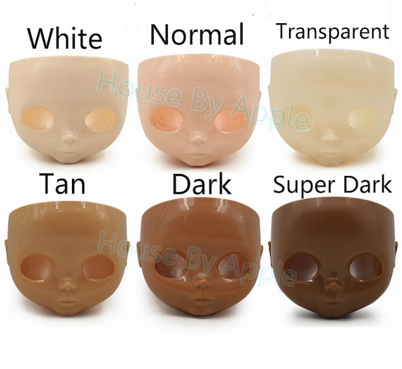 White Faceplate front and back make-up face for RBL 12/" Blythe custom Doll
