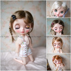 Blythe Doll Wig Imitation Mohair Wig Doll Wig 9-10 inch wig BJD Wig Qbaby Doll Wig