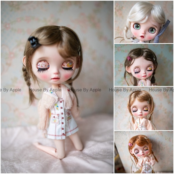 Blythe Puppe Perücke Imitation Mohair Perücke Puppe Perücke 9-10 Zoll Perücke BJD Perücke Qbaby Puppe Perücke