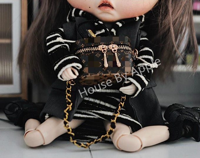 Fashion Doll Mini Vanity bag Doll Handbag Handmade Doll Bag for Neo Blythe Holala 1/6 BJD Azone Doll Bag Outfit Custom Doll Accessories