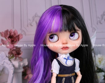 Blythe Wig Ins Half Colour Long Small Curly hair cute Wig Doll Wig 9-10inch Pullip wig Fashion Style Blythe Doll Blythe Hair
