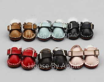 Leather Monk Straps Monk Shoes Doll shoes for OB11/Middie Blythe/ 1:12 doll