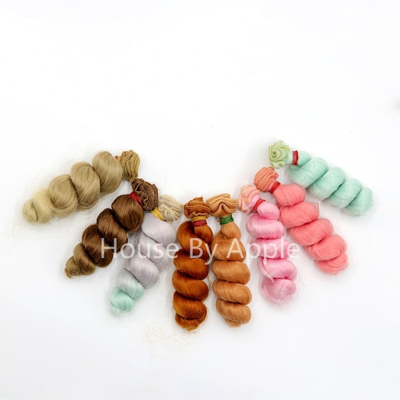 Doll Hair Big Wavy Line wefts for BJD/SD/Yosd/Barbie/Monsterhigh/Blythe/1:6/LatiYellow doll making custom doll wig custom doll DIY doll wig