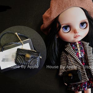 Fashion Doll Mini Luxury Shoulder Bags Handmade Doll Bag for Neo Blythe OB11 bag Holala 1/6 BJD Azone Doll Bag Outfit Doll Accessories