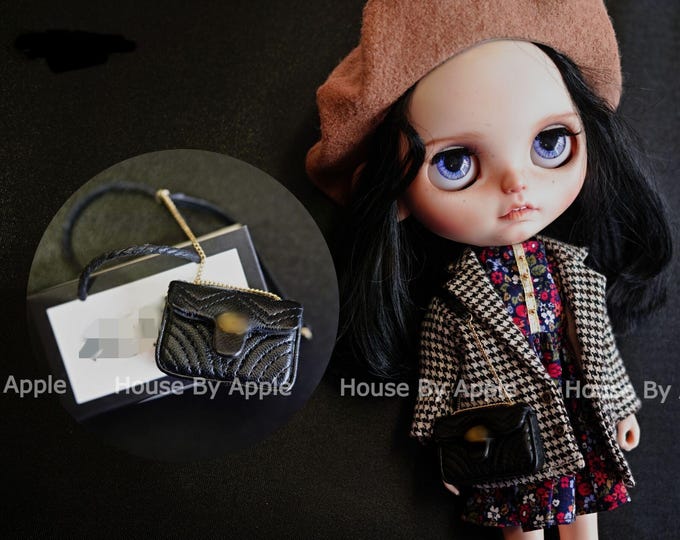 Fashion Doll Mini Luxury Shoulder Bags Handmade Doll Bag for Neo Blythe OB11 bag Holala 1/6 BJD Azone Doll Bag Outfit Doll Accessories