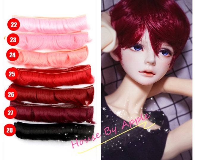 Doll Hair Curly Bangs wefts for BJD/SD/Yosd/Barbie/Monster high/Blythe/1:6/Lati Yellow doll making custom doll wig custom dolls DIY doll wig