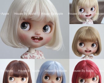 Blythe Wig Cute Bob Wig Doll Wig 9-10inch wig lovely Style Doll Wig 6 colour qbaby wig