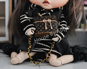 Fashion Doll Mini Vanity bag Doll Handbag Handmade Doll Bag for Neo Blythe Holala 1/6 BJD Azone Doll Bag Outfit Custom Doll Accessories