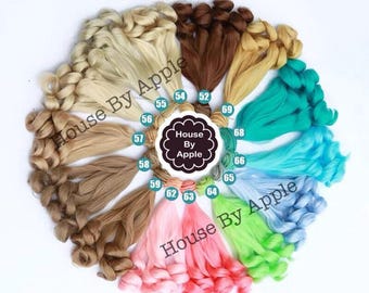 Doll Hair Spiral Curls wefts for BJD/SD/Yosd/Barbie/Monster high/Blythe/1:6/LatiYellow doll making custom doll wig custom dolls DIY doll wig