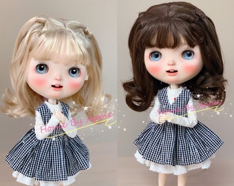 Blythe Doll Wig Daily Lady style Hairstyle Wig Doll Wig 9-10 inch wig BJD Wig qbaby wig