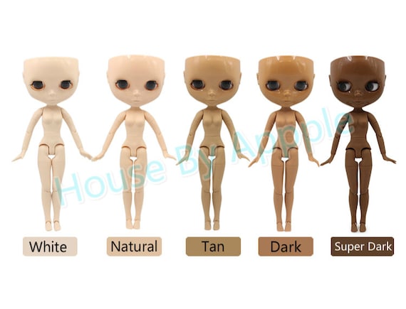 New 12/" Blythe Doll Without Hair 19 joint Nude Body No Makeup White Skin