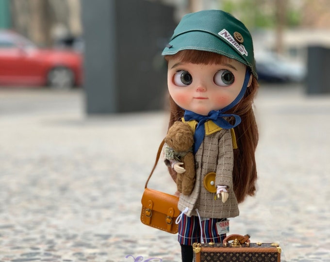 Fashion Doll Mini Suitcase Box Doll Handbag Handmade Doll Bag for Neo Blythe Holala 1/6 BJD Azone Doll Bag Outfit Custom Doll Accessories