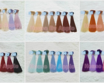 NewColour!Doll Hair Long wefts for BJD/SD/Yosd/Barbie/Mh/Blythe/1:6/LatiYellow doll making custom doll wig custom doll DIY doll wig