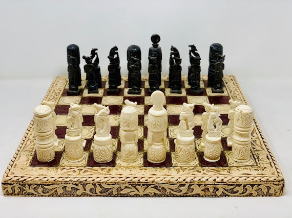 Chess Egyptian Bone Art