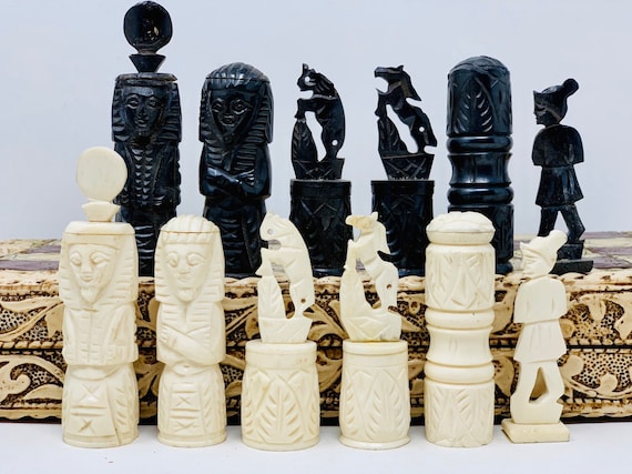 Chess Egyptian Bone Art