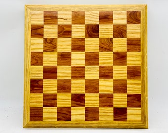Chess Board with Beech and Oak Frame