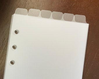 Six Set Overlapping Top Tab Dividers