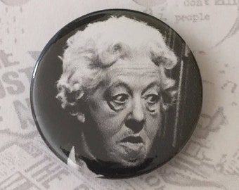 Miss Marple Pinback Button Badge, Fridge Magnet, 1"/25mm, Novelty, Gift, Margaret Rutherford