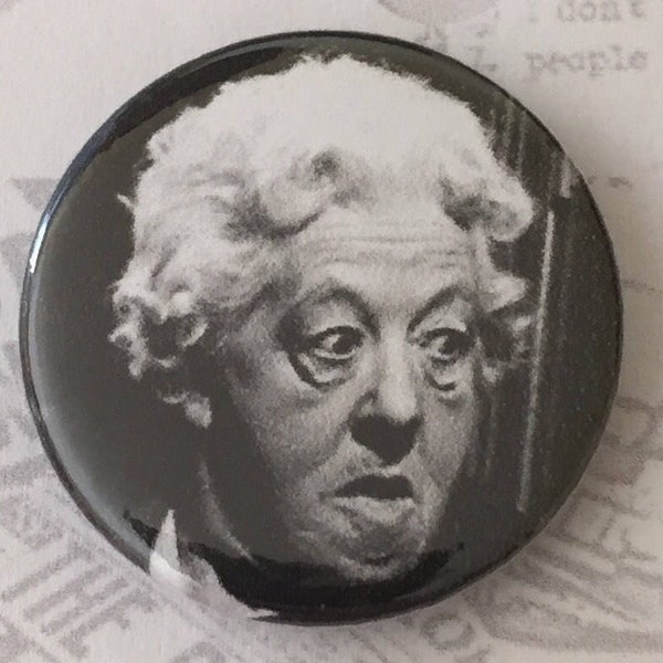 Miss Marple Pinback Button Badge, Fridge Magnet, 1"/25mm, Novelty, Gift, Margaret Rutherford