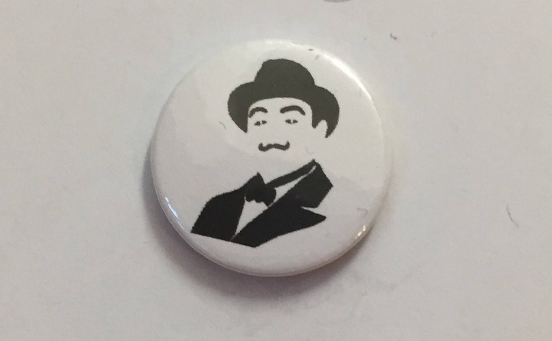 Hercule Poirot Pinback Button Badge Fridge Etsy