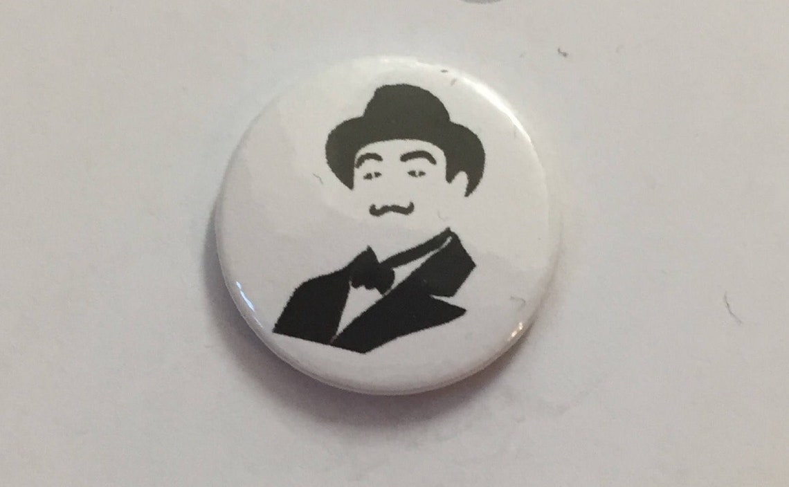 Hercule Poirot Pinback Button Badge Fridge Etsy