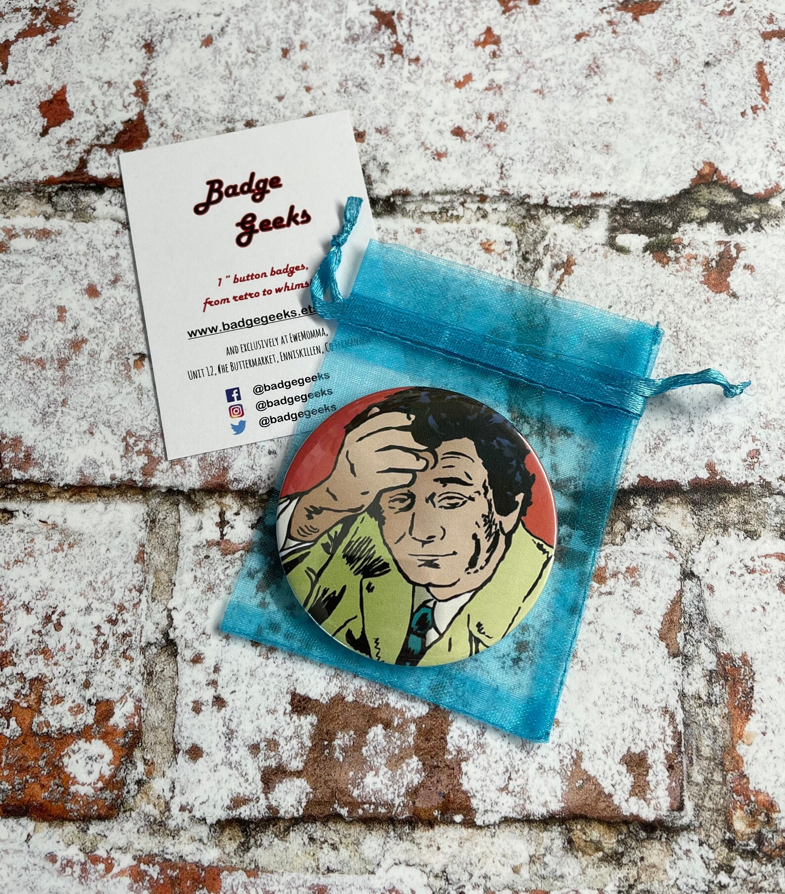 Lieutenant Columbo Pinback Button Badge Fridge Magnet | Etsy