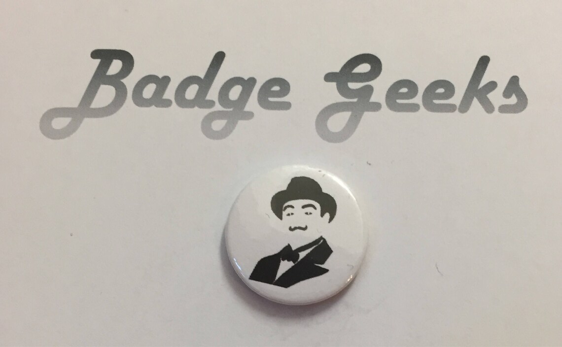 Hercule Poirot Pinback Button Badge Fridge Etsy UK