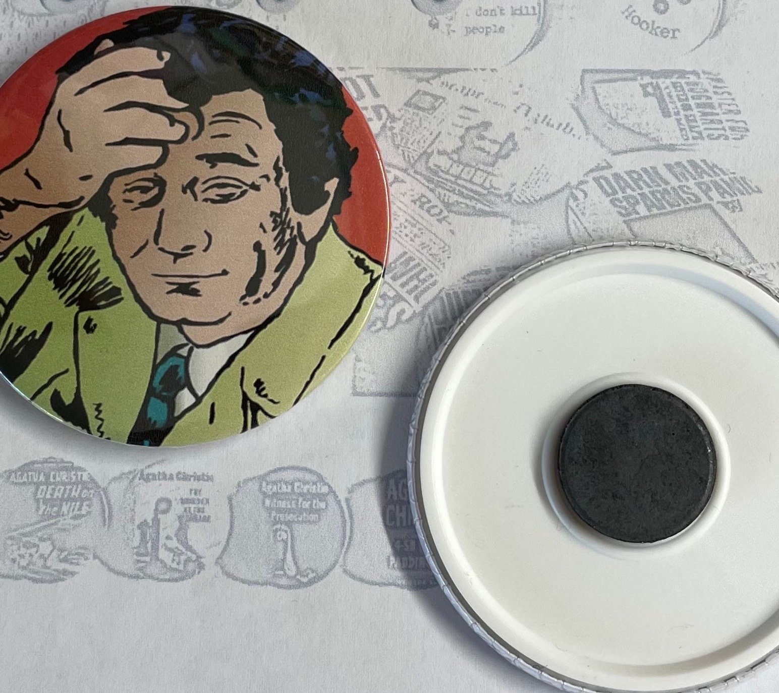 Lieutenant Columbo Pinback Button Badge Fridge Magnet - Etsy