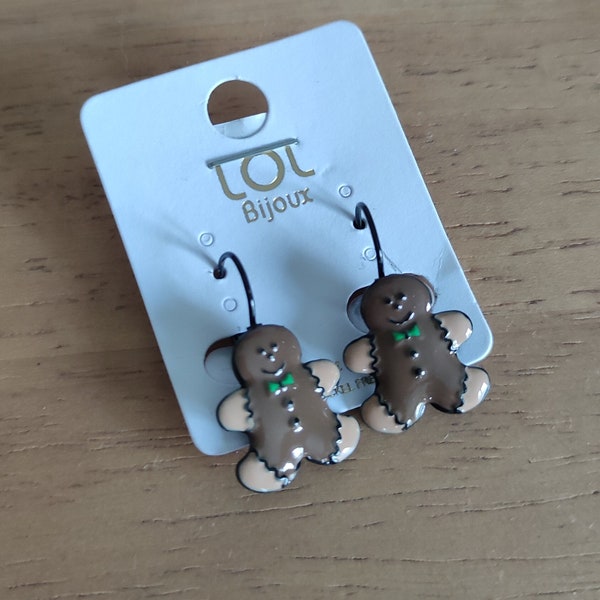 boucles d'oreilles LOL Bijoux Noël petit biscuit bonbon