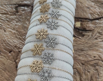 stainless steel snowflake bracelet