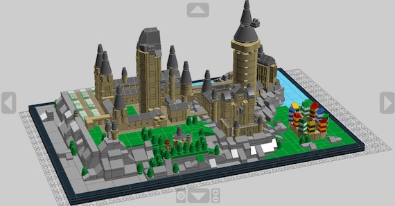 Albero Di Natale Lego Istruzioni.Castello Di Hogwarts Lego Istruzioni Digitali Etsy