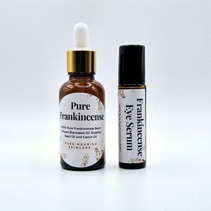 Frankincense Resin Oil and Eye Serum: Organic Handmade Skincare Gift