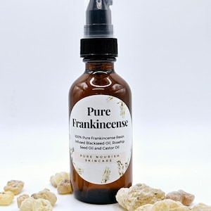 Frankincense Resin Infused Facial Oil: Organic Black Seed & Rosehip