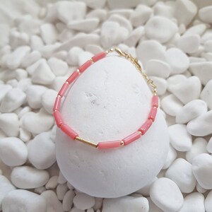 Pink Coral Bracelet, Pink Coral Beads Bracelet, Coral Stone Bracelet, Pink Stone Bracelet, Pink Beads Bracelet, Pink Bracelet, Pink Jewelry