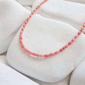Pink Coral Necklace, Pink Coral Beads Necklace, Coral Beads Necklace, Coral Necklace, Coral Stone Necklace, Pink Necklace, Coral Jewelry