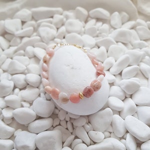Pink Opal Bracelet, Opal Bracelet, Opal Stone Bracelet, Opal Beads Bracelet, Pink Opal Beads Bracelet, Pink Opal Stone Bracelet, Pink Opal