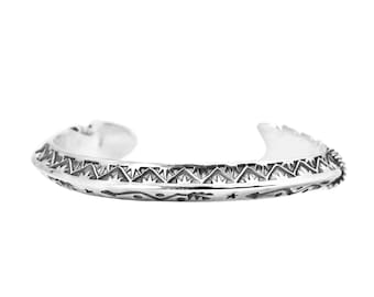 アクセサリー navajo triangle bangle sterling tahe Vintage Native American TAHE Sterling Silver Stamped
