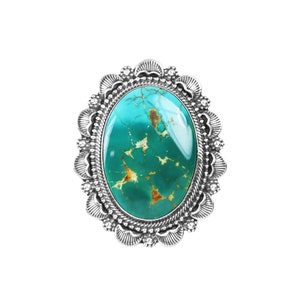 Oval Royston Turquoise Silver Statement Ring