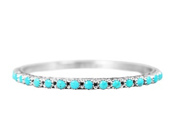 Sleeping Beauty Turquoise Eternity Bangle Bracelet
