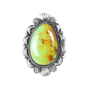 Green Kingman Turquoise Statement Ring