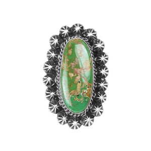 Western Concho Turquoise Statement Ring - Style 3