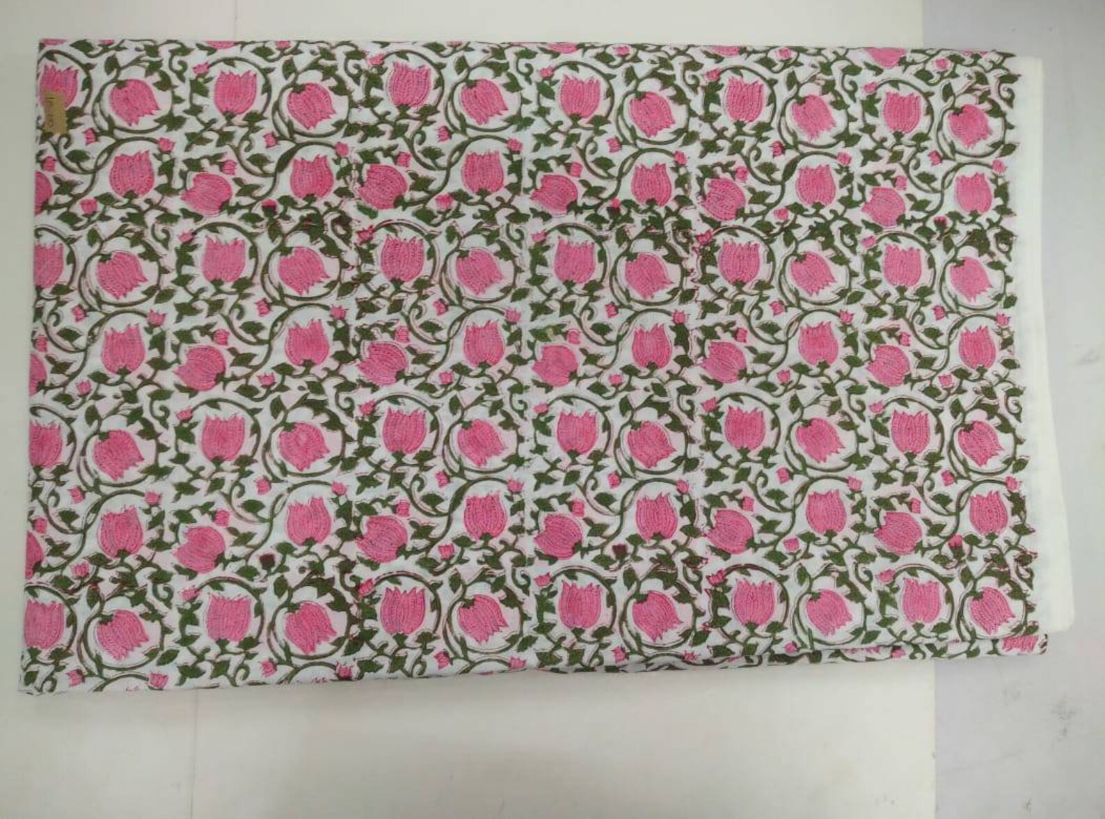 Pink and green fabric Etsy