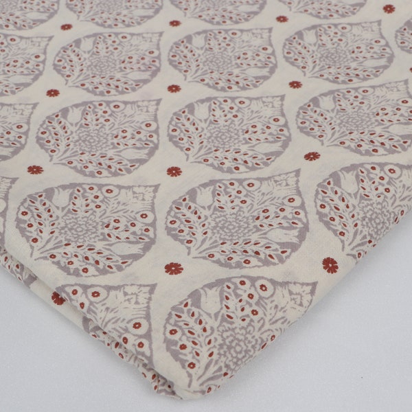 Couture indienne tissu voile de coton imprimé main 65684