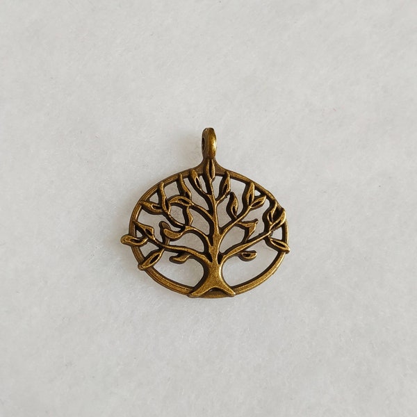 Breloques pendentifs arbre de vie couleur bronze