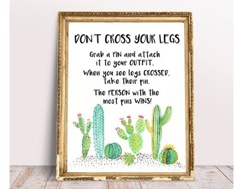 Don T Cross Your Leg Etsy