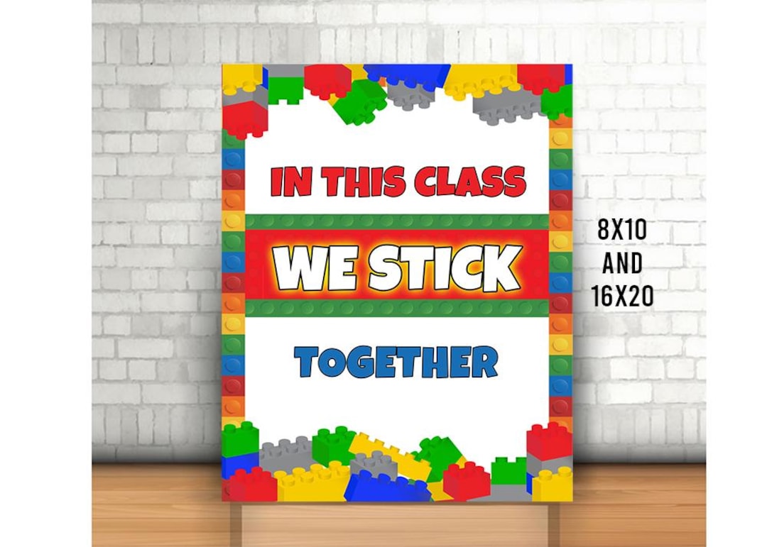 In This Class We Stick Together, Building Blocks Theme, Building Blocks ...