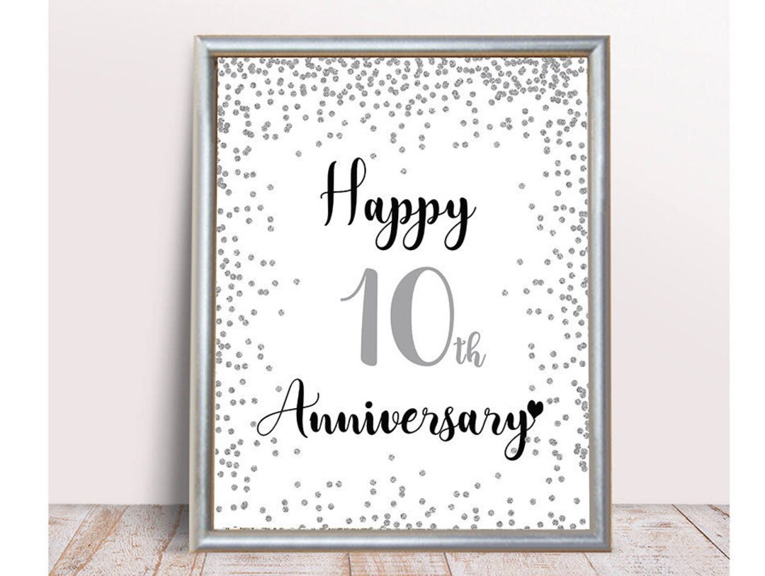 Happy 10th Anniversary, Cheers to 10 Years, 10th Wedding