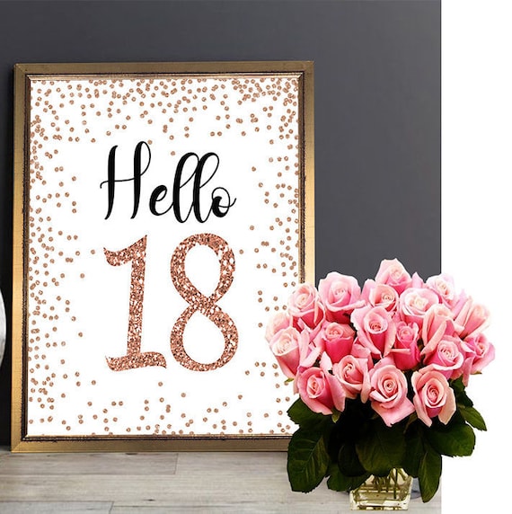 18 Candles For Cake Gold Glitter Number 18 Cake Topper - Happy 18th ...